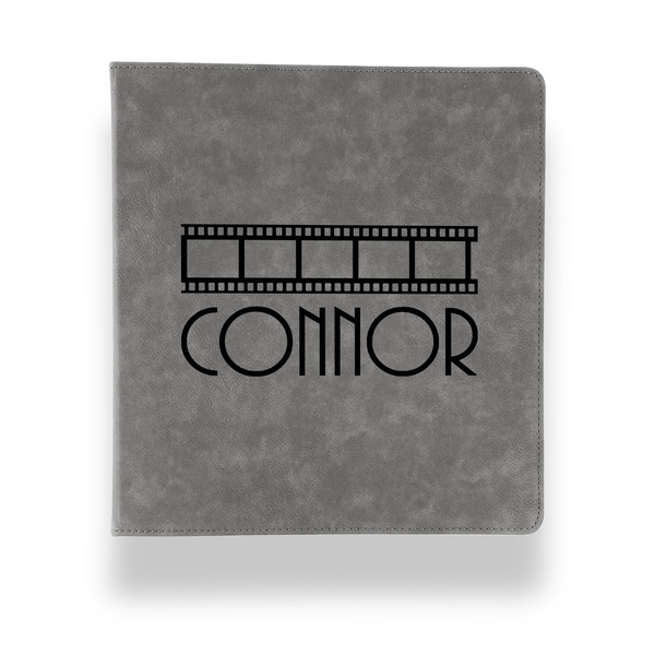 Custom Movie Theater Leather Binder - 1" - Grey (Personalized)