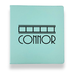 Movie Theater Leather Binder - 1" - Teal (Personalized)