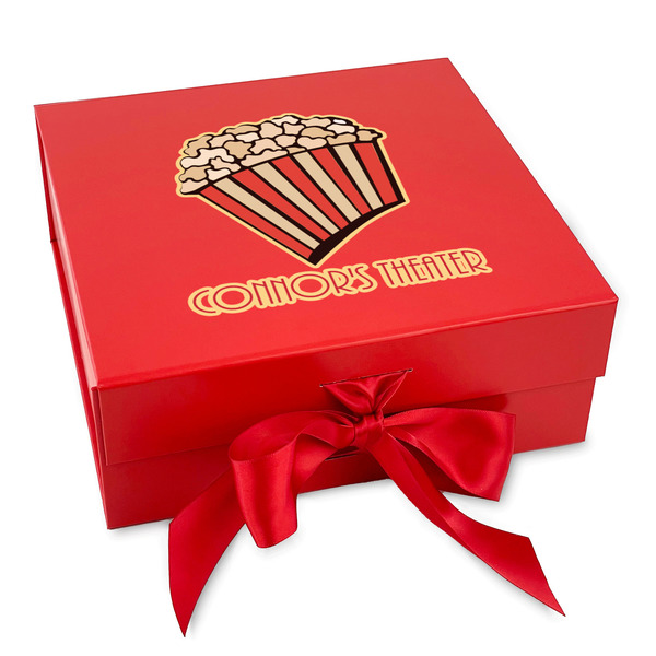 Custom Movie Theater Gift Box with Magnetic Lid - Red (Personalized)