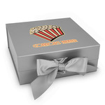 Movie Theater Gift Box with Magnetic Lid - Silver (Personalized)