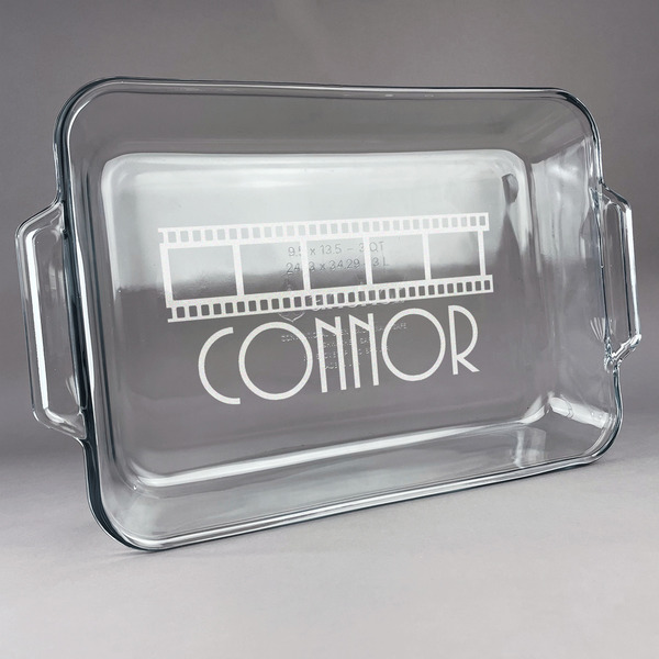 Custom Movie Theater Glass Baking and Cake Dish (Personalized)