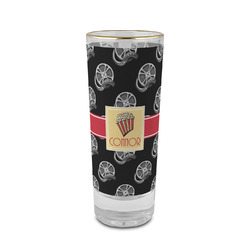 Movie Theater 2 oz Shot Glass -  Glass with Gold Rim - Single (Personalized)
