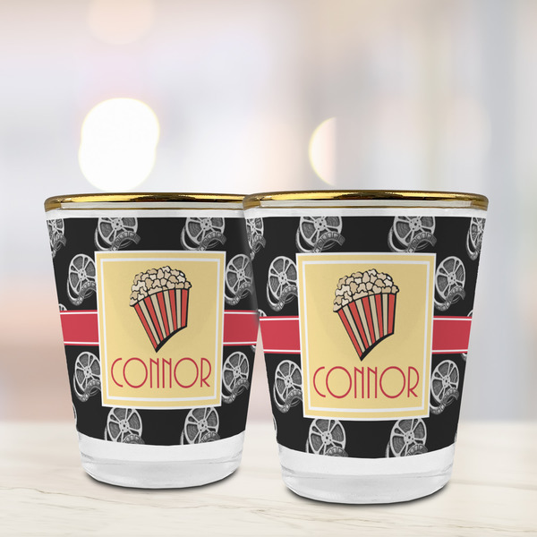 Movie Theater Glass Shot Glass - with gold rim - LIFESTYLE