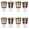 Movie Theater Glass Shot Glass - with gold rim - Set of 4 - APPROVAL