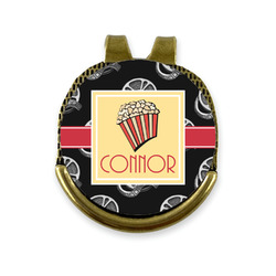Movie Theater Golf Ball Marker - Hat Clip - Gold
