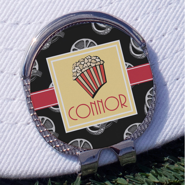 Custom Movie Theater Golf Ball Marker - Hat Clip