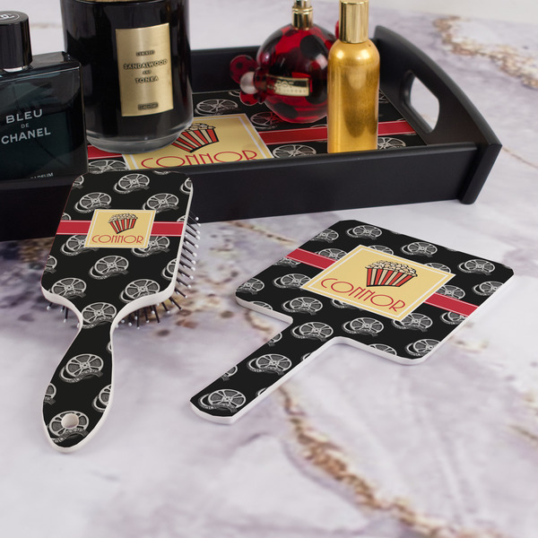 Movie Theater Hair Brush and Hand Mirror - Bathroom Scene