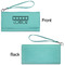 Movie Theater Ladies Wallets - Faux Leather - Teal - Front & Back View
