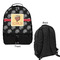 Movie Theater Large Backpack - Black - Front & Back View