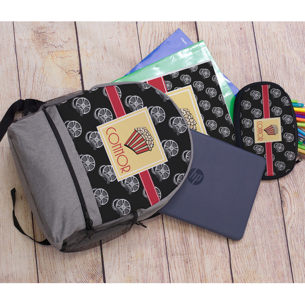 Movie Theater Large Backpack - Gray - With Stuff