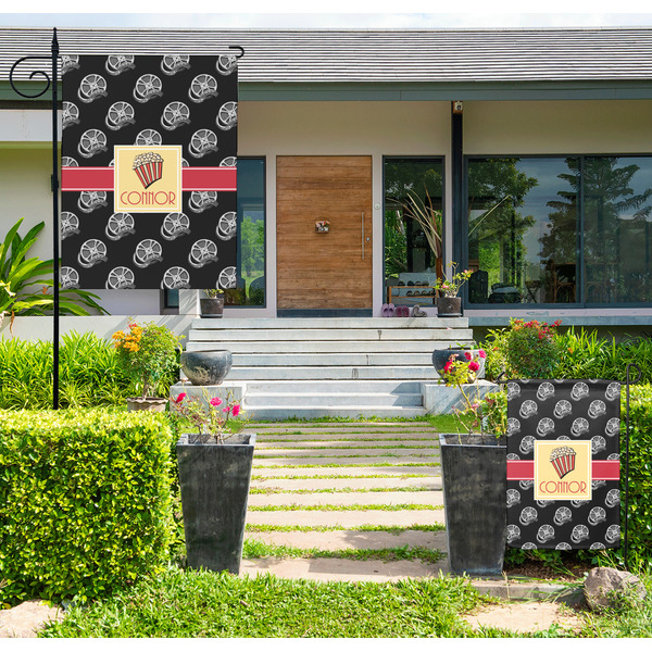 Custom Movie Theater Large Garden Flag - Double Sided (Personalized)