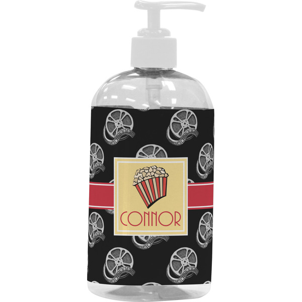 Custom Movie Theater Plastic Soap / Lotion Dispenser (16 oz - Large - White) (Personalized)