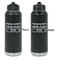 Movie Theater Laser Engraved Water Bottles - Front & Back Engraving - Front & Back View
