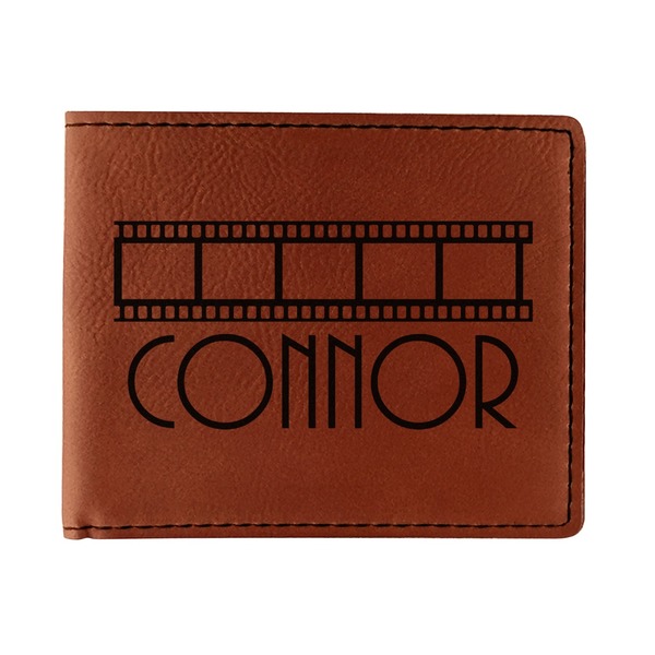 Custom Movie Theater Leatherette Bifold Wallet - Single Sided (Personalized)