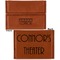 Movie Theater Leather Business Card Holder - Front Back