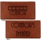 Movie Theater Leather Checkbook Holder Front and Back
