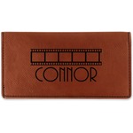 Movie Theater Leatherette Checkbook Holder - Double Sided (Personalized)