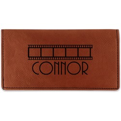 Movie Theater Leatherette Checkbook Holder (Personalized)