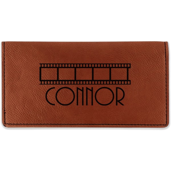 Custom Movie Theater Leatherette Checkbook Holder - Single Sided (Personalized)