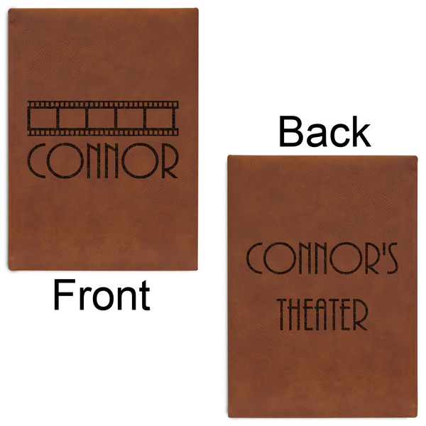 Movie Theater Leatherette Journals - Large - Double Sided - Front & Back View