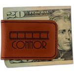 Movie Theater Leatherette Magnetic Money Clip (Personalized)