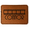 Movie Theater Faux Leather Iron On Patch - Rectangle (Personalized)