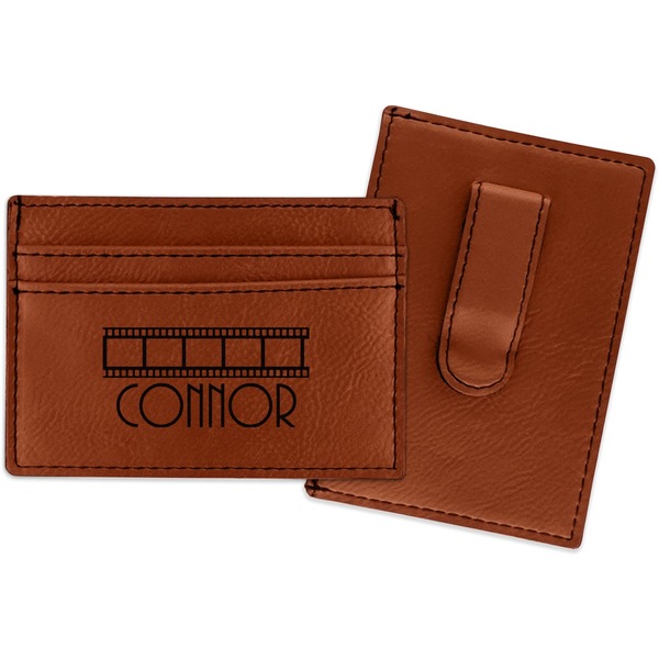 Custom Movie Theater Leatherette Wallet with Money Clip (Personalized)