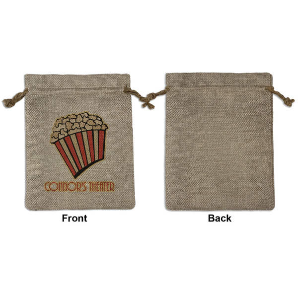Movie Theater Medium Burlap Gift Bag - Front Approval