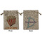 Movie Theater Medium Burlap Gift Bag - Front & Back (Personalized)