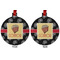 Movie Theater Metal Ball Ornament - Front and Back