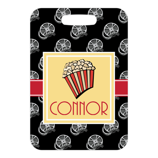 Movie Theater Metal Luggage Tag - Front Without Strap