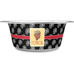 Movie Theater Stainless Steel Dog Bowl - Medium (Personalized)