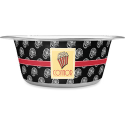 Movie Theater Stainless Steel Dog Bowl - Medium (Personalized)