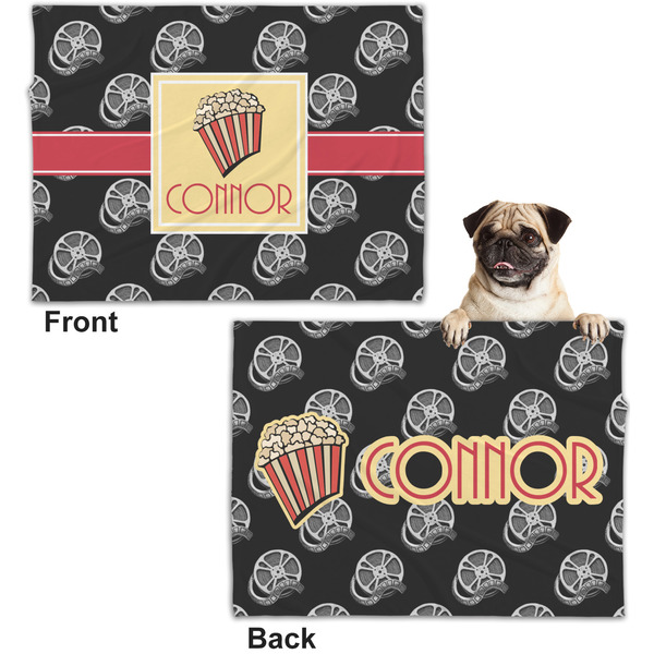 Movie Theater Microfleece Dog Blanket - Regular - Front & Back