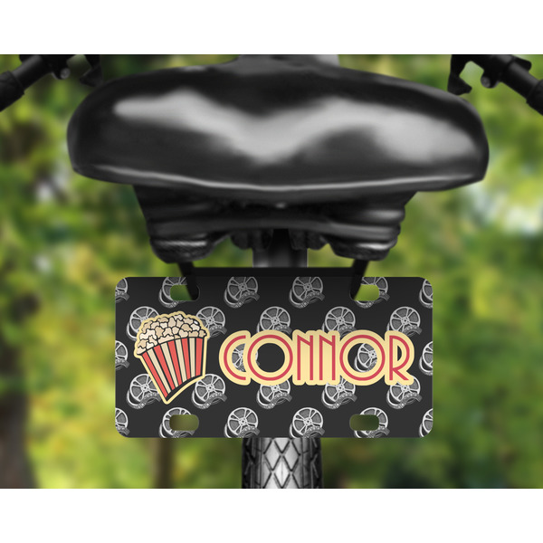 Movie Theater Mini License Plate on Bicycle