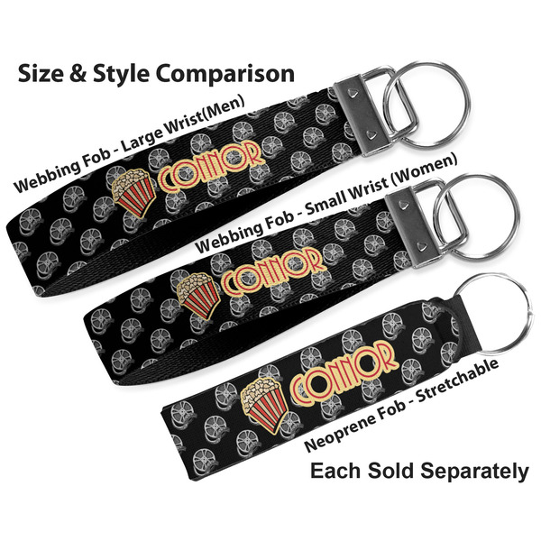 Movie Theater Multiple Key Ring comparison sizes