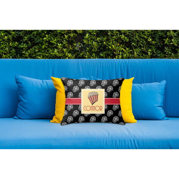 Movie Theater Outdoor Throw Pillow  - LIFESTYLE (Rectangular - 20x14)