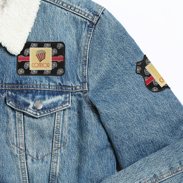 Movie Theater Patches Lifestyle Jean Jacket Detail