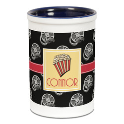 Movie Theater Ceramic Pencil Holders - Blue