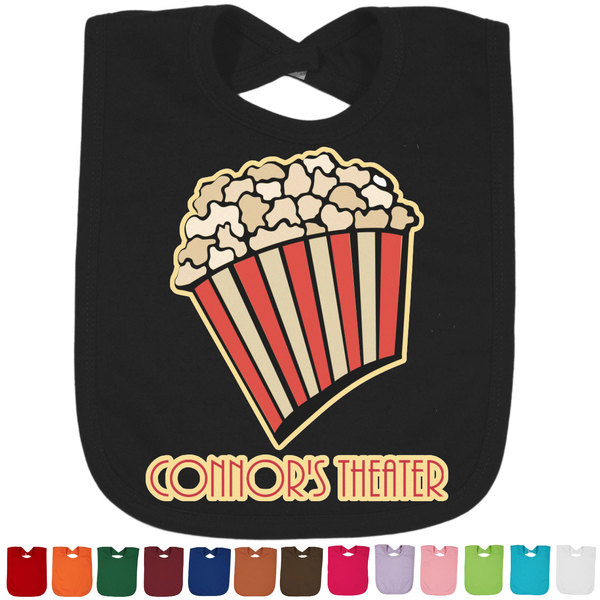 Custom Movie Theater Cotton Baby Bib (Personalized)