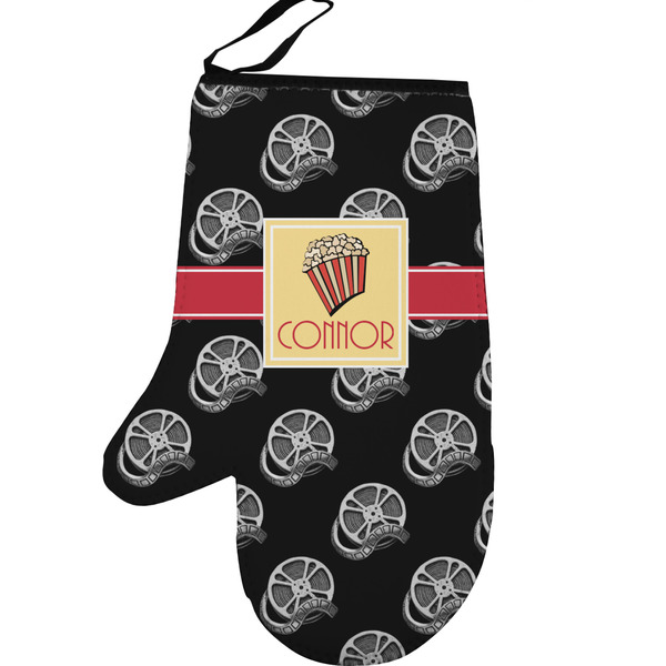Custom Movie Theater Left Oven Mitt w/ Name or Text