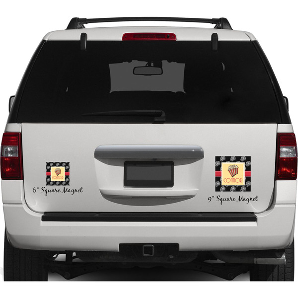 Movie Theater Personalized Square Car Magnets on Ford Explorer
