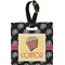 Movie Theater Plastic Luggage Tag - Square w/ Name or Text