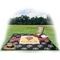 Movie Theater Picnic Blanket - with Basket Hat and Book - in Use