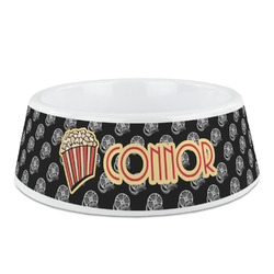 Movie Theater Plastic Dog Bowl (Personalized)