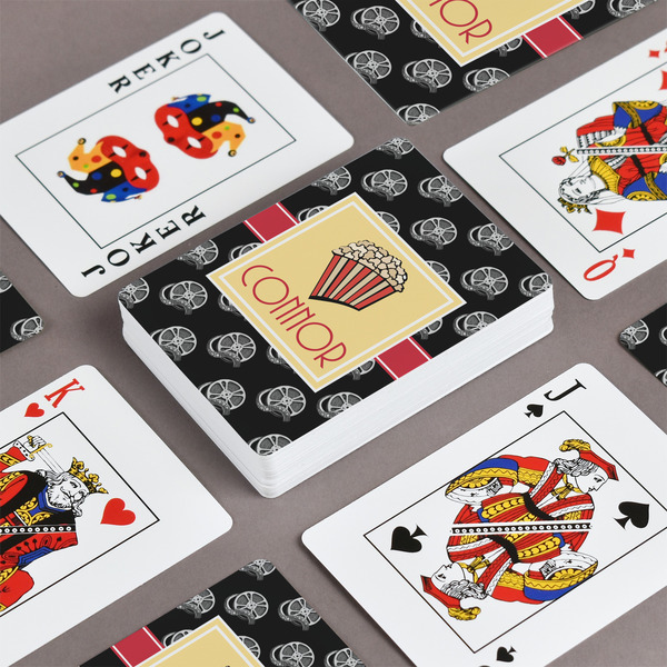 Movie Theater Playing Cards - Front & Back View