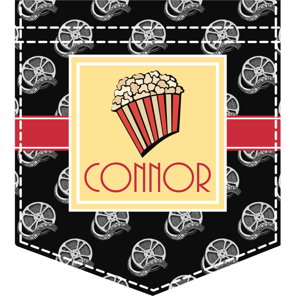 Custom Movie Theater Iron On Faux Pocket (Personalized)