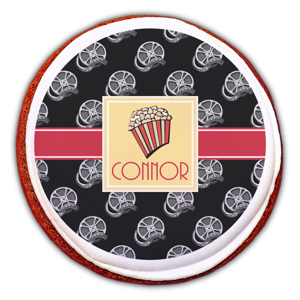 Movie Theater Printed Icing Circle - Large - On Cookie
