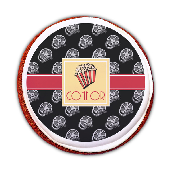 Movie Theater Printed Icing Circle - Medium - On Cookie