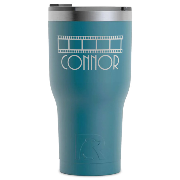 Custom Movie Theater RTIC Tumbler - Dark Teal - Laser Engraved - Single-Sided (Personalized)